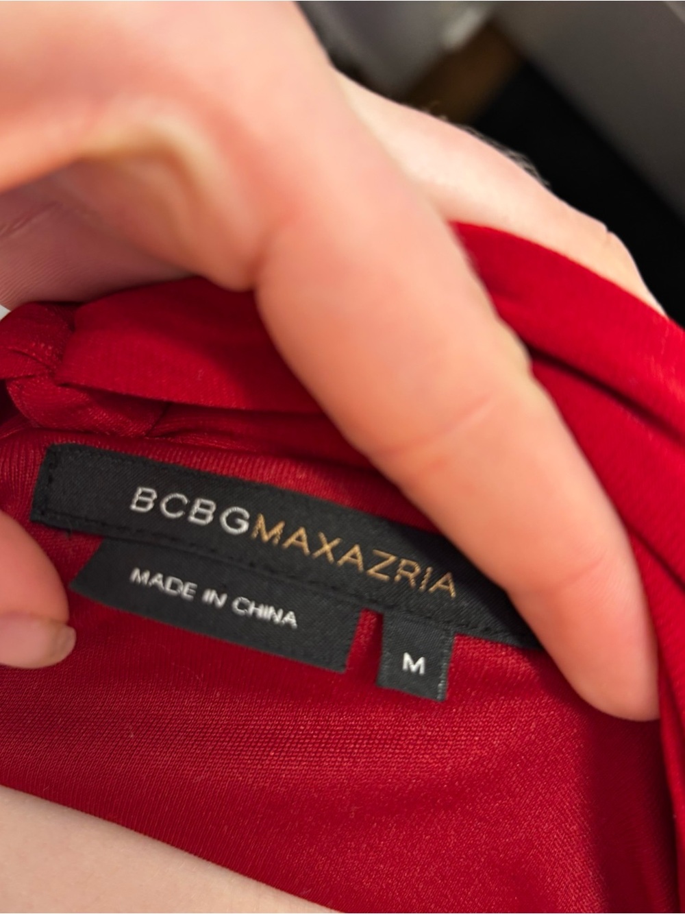 BCBGMaxAzria Red Sleeveless V-Neck Midi Dress - Picture 11 of 11